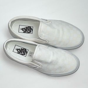 Women slip on checkered vans